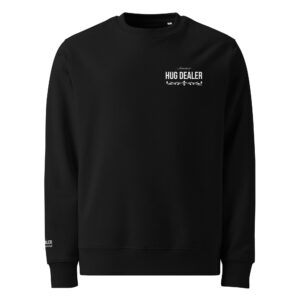 unisex-eco-sweatshirt-black-front-68b44ab2ad3f7.jpg Hug Dealer - Unisex Eco Sweatshirt