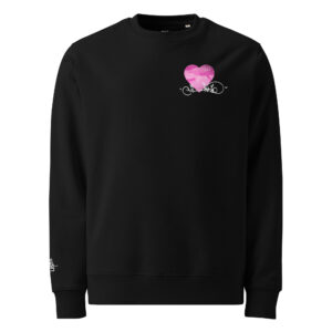 unisex-eco-sweatshirt-black-front-68d5aeba9ec64.jpg Evil Heart Skribble - Unisex Eco Sweatshirt