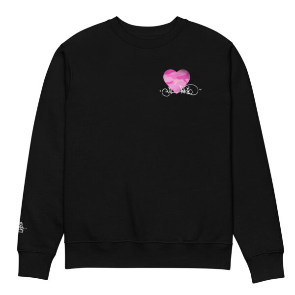 unisex-eco-sweatshirt-black-front-68d5aebaba060.jpg Evil Heart Skribble - Unisex Eco Sweatshirt